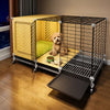 Indoor Small Dog Crate with Separate Sleeping and Potty Areas