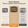 Metal Dog Crate with Removable Tray and Locking Casters