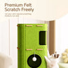 Multi-Level Cat Tree with Enclosed Houses & Scratching Boards