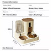 Pet Food and Water Bowl with Separate Compartments and Measured Feeding
