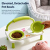 Elevated Double Ceramic Pet Bowl for Cats & Dogs