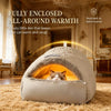 Enclosed Faux Fur Pet Bed