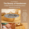 Woven Rattan Cat Bed for Cats and Small Dogs