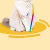 Wooden Cat Teaser Wand with Bell and Colorful Ribbons