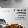 Elevated Pet Bowl Stand with Stainless Steel Bowls