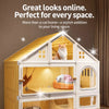 Multi-Level Plastic Cat House with Litter Box Compartment