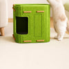 Multi-Level Cat Tree with Enclosed Houses & Scratching Boards