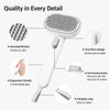 Aumuca 2-in-1 Deshedding & Detangling Brush for Cats and Dogs