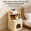 Square Sisal Cat Scratcher Barrel with Cat Resting Area