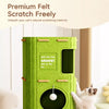 4-Tier Solid Wood Cat Tree with Enclosed Hideaway and Scratch Pad