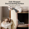 Multi-Level Sisal Barrel Cat Tree with Enclosed Cat Houses