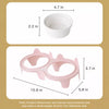 Double Ceramic Pet Bowls with Stand