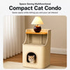 Square Sisal Cat Scratcher Barrel with Cat Resting Area
