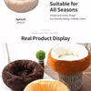 Round Plush Pet Bed for Cats and Small Dogs