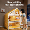 Multi-Level Plastic Cat House with Litter Box Compartment