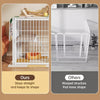 Indoor Metal Pet Playpen with Door and Roof for Cats & Small Dogs