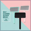 Pet Cushioned Pin Brush for Fluffing and Detangling