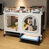 Dog Crate with Separate Toilet Tray Area