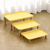 Elevated Pet Feeding Stand with Wooden Legs for Cats and Dogs