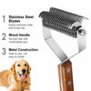 Double-Sided Stainless Steel Dog & Cat Deshedding Comb