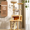 Cat Tree with Space Capsule Bed and Rope Scratching Post
