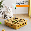 Wooden Cat Maze Toy with Scratch Pad