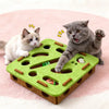 Cat Plush Pawing Toy with Three Bells – Square Design