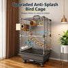 Large Stainless Steel Bird Cage for Small & Medium Birds