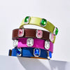 Jeweled Faux Leather Collar for Dogs and Cats