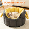 Enclosed Faux Leather Car Pet Carrier for Cats & Small Dogs