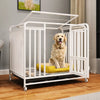 Iron Dog Crate with Potty Tray for Medium to Large Dogs