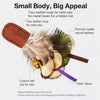 Retractable Cat Teaser Wand with Feather and Plush Attachments