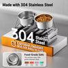 Elevated Pet Bowl Stand with Stainless Steel Bowls