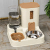 Pet Food and Water Bowl with Separate Compartments and Measured Feeding