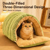 Semi-Enclosed Washable Bed for Cats and Small Dogs