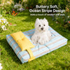 Striped Pet Bed with Removable, Washable Cushion