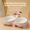 Double Ceramic Pet Bowls with Stand
