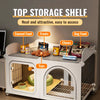 Dog Crate with Separate Toilet Tray Area