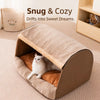 Enclosed Pet Bed with Removable Washable Design for Cats & Dogs