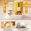 Automatic Pet Feeder with Dual Food and Water Bowls