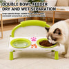Elevated Double Ceramic Pet Bowl for Cats & Dogs
