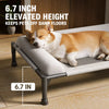 Elevated Three-Sided Faux Leather Dog Bed for Small to Medium Dogs