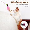 Cat Teaser Wand with Feather and Bell