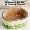 Deep Corrugated Cardboard Cat Scratcher Bed