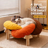 Petal-Shaped Elevated Pet Bed with Removable Washable Cover