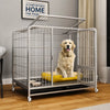 Iron Dog Crate with Potty Tray for Medium to Large Dogs