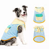 Lightweight Cotton-Linen Dog Vest with Bow Tie for Summer