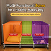 Indoor Small Dog Crate with Separate Sleeping and Potty Areas