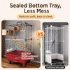 Large Stainless Steel Bird Cage for Small & Medium Birds