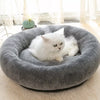 Round Plush Pet Bed for Cats and Small Dogs